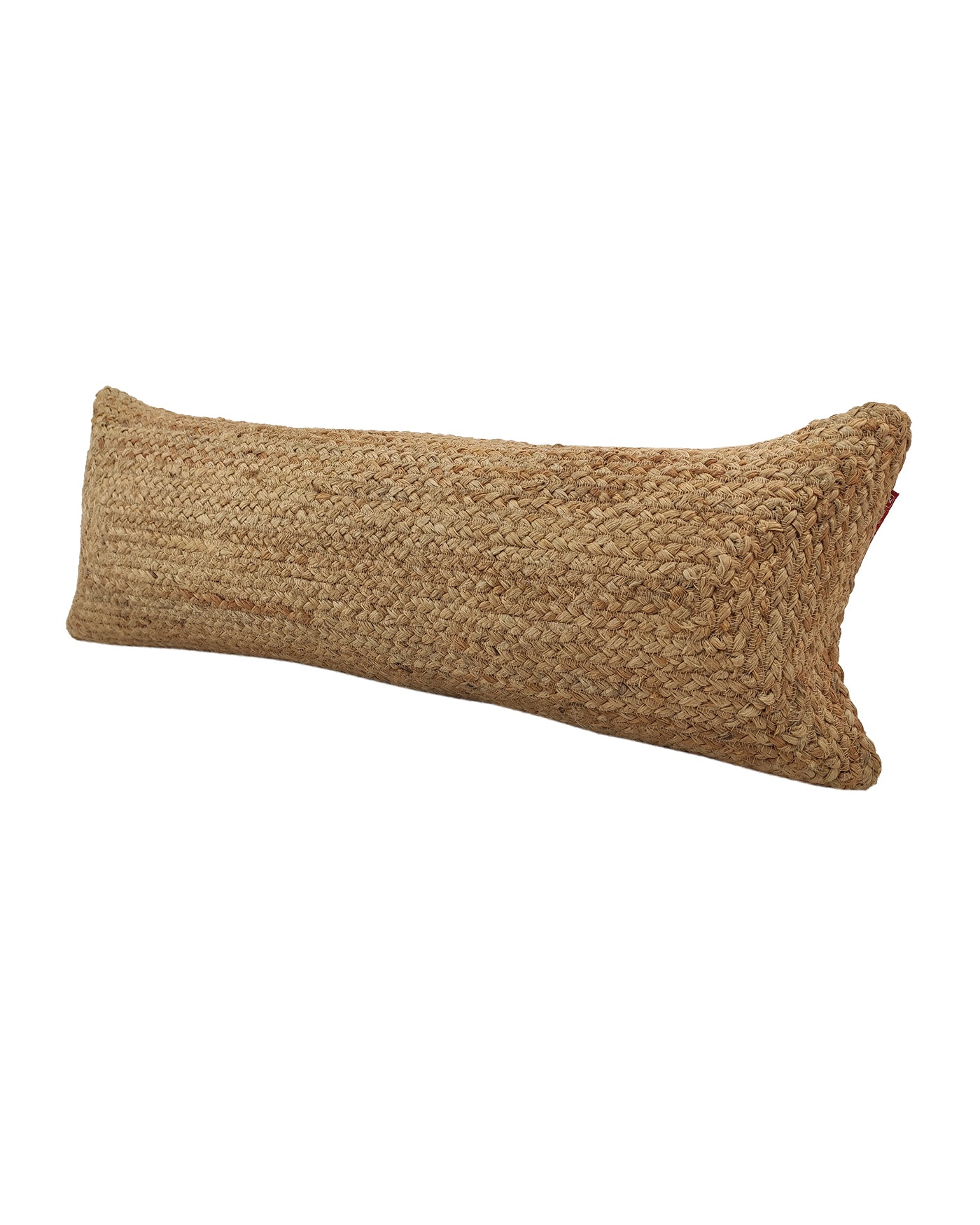 The Ramsha Home Natural Color Jute Cushion with Filler (CS 205, 30x90cm) adds rustic elegance to your decor, perfect for couch, floor, or car use. Shown here against a white background.