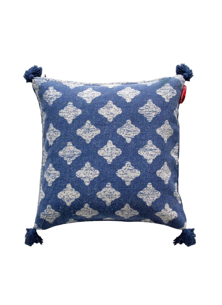 Polyester Geometry Cushion With Tassel cs-238