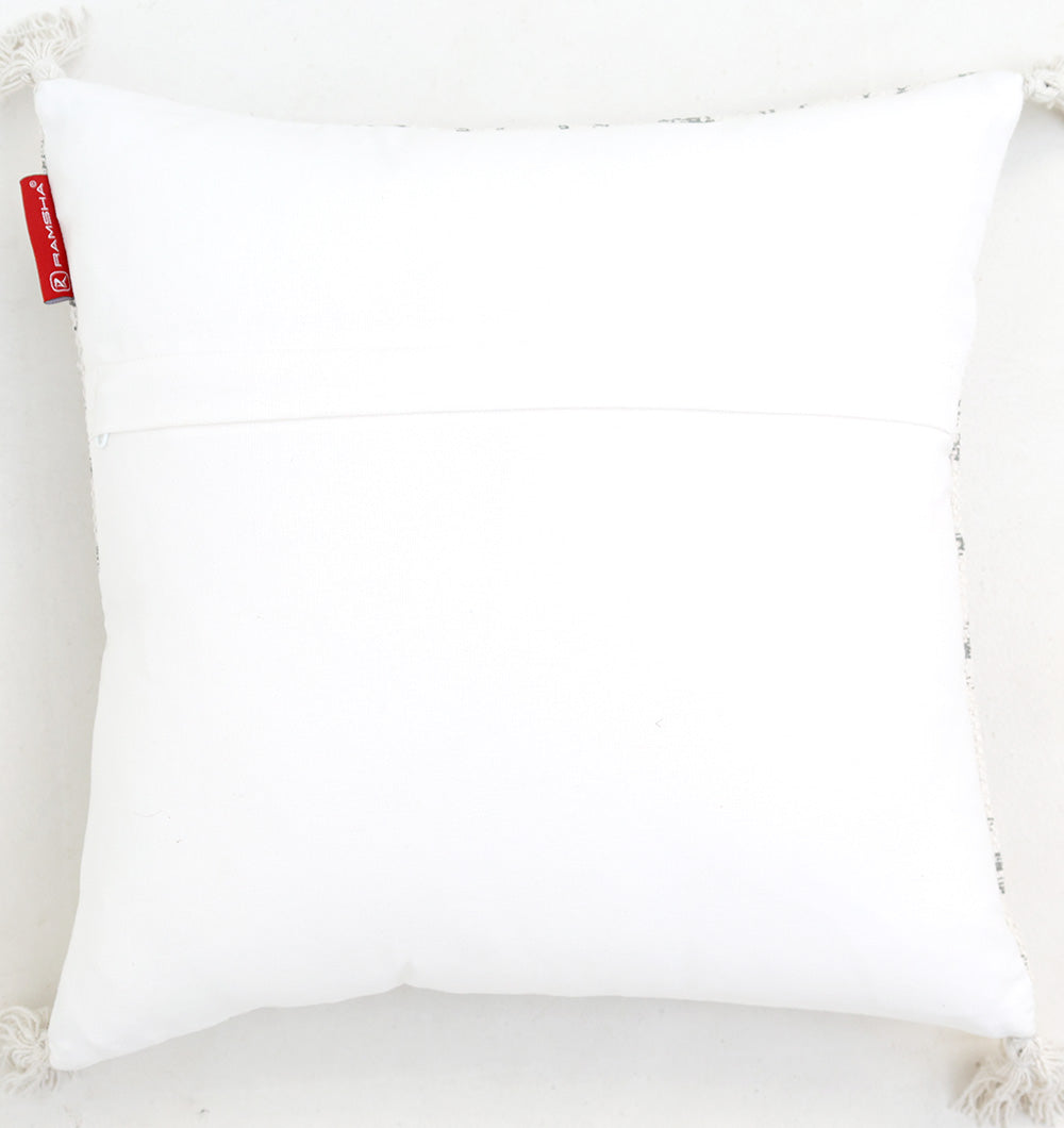 The Ramsha Home White and Grey Printed Cotton Cushion 45x45 cm (CS 319) features a stylish print, soft cotton fabric, and luxury detailing, perfect for your space. Enjoy premium quality from the UAE’s leading home furnishings brand.