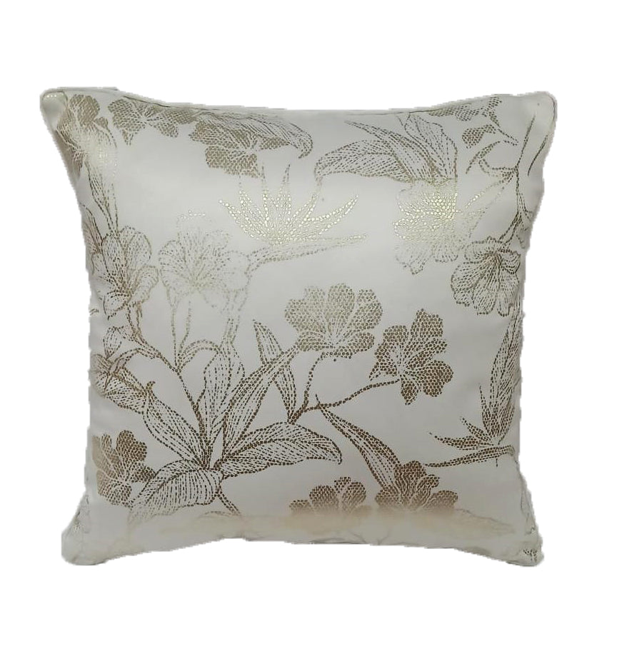 Polyester Cushion With Gold Floral Foil Print Cushion With Insert CS-241