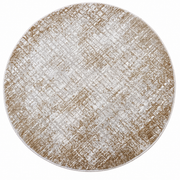 RAMSHA HOME Machine Made Turkish Area Rug - MR483 FLORENCE, featuring a beige and white crisscross pattern in a textured, neutral design, shown from above against a white background.
