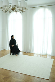 Handmade Natural Off White Woven Rug For Home Decor SR-059