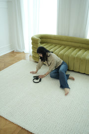 Handmade Natural White Woven Rug For Home Decor SRN-031