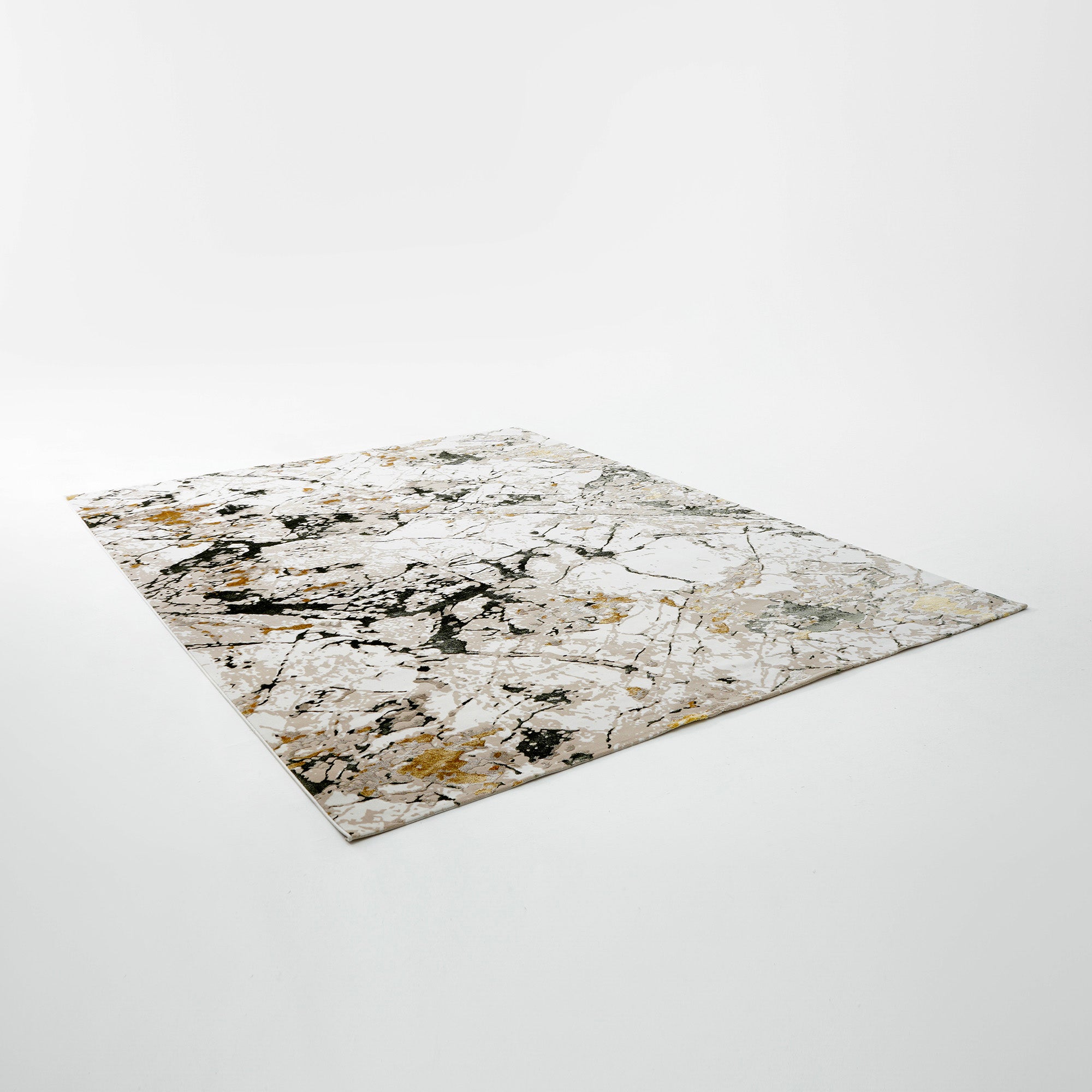 A rectangular machine-made RAMSHA HOME Decorative Light Green NM85A Area Rug, featuring a marble-like pattern in light green tones, displayed on a plain white background.