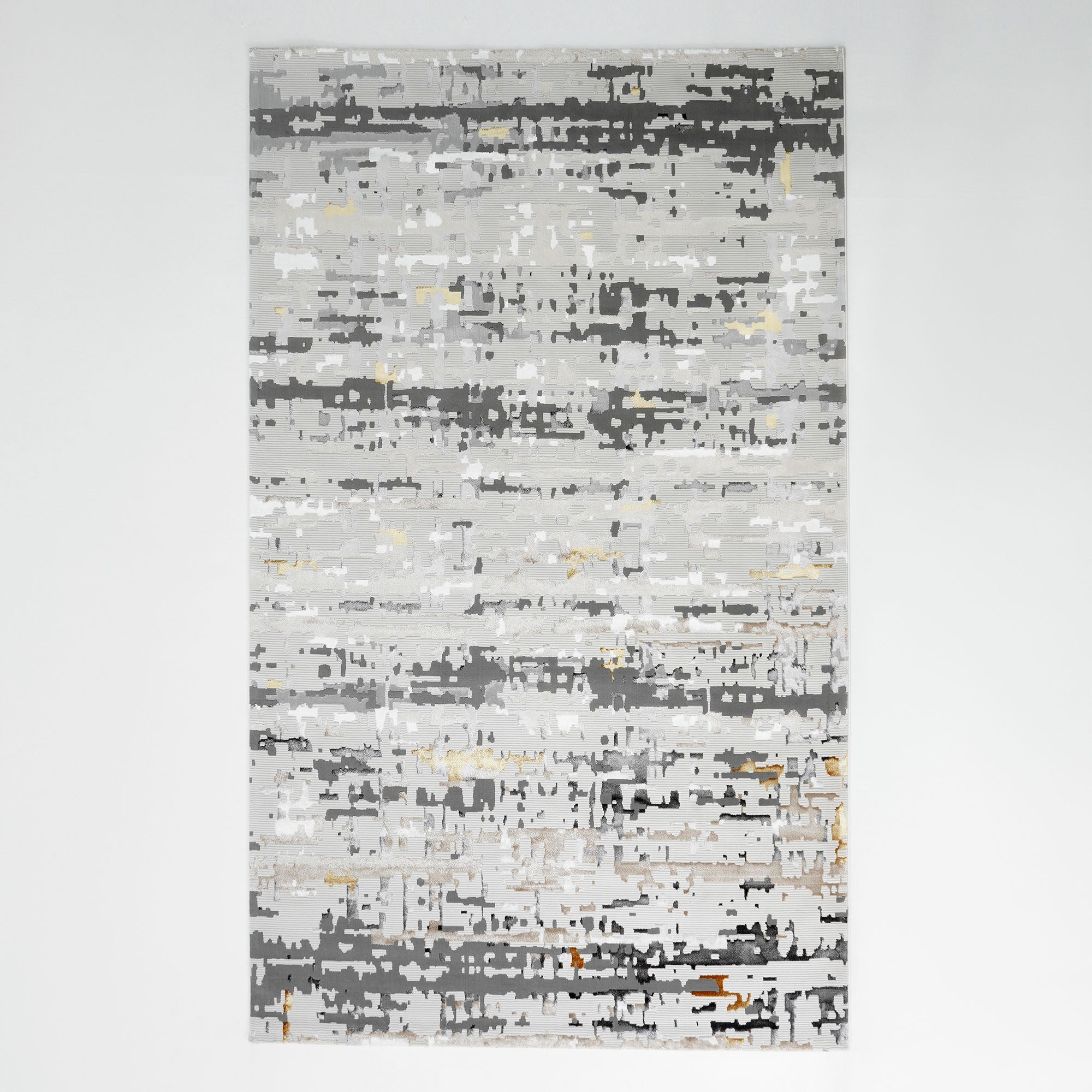 Geometry Pattern Cream Colored Machine Made Rug MZ40B