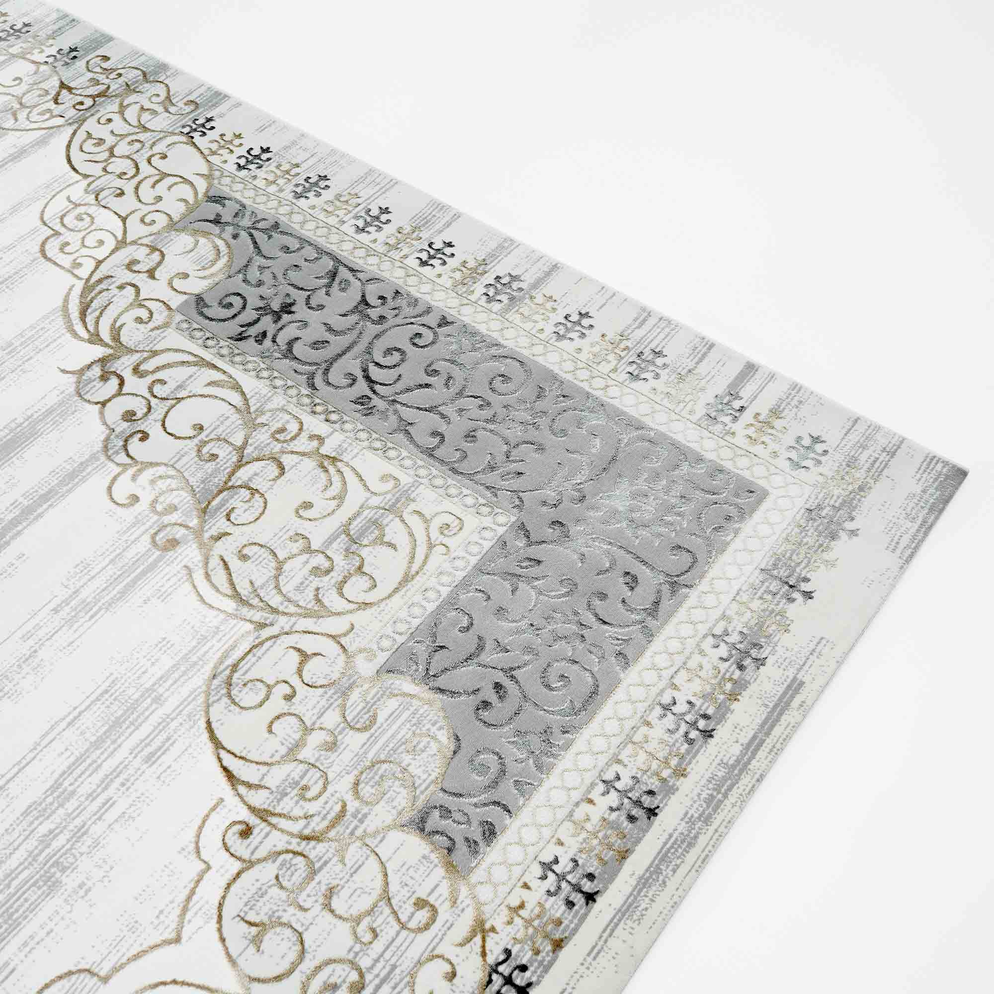 Light Grey Color NK36B 100% Polyester Silk Rug