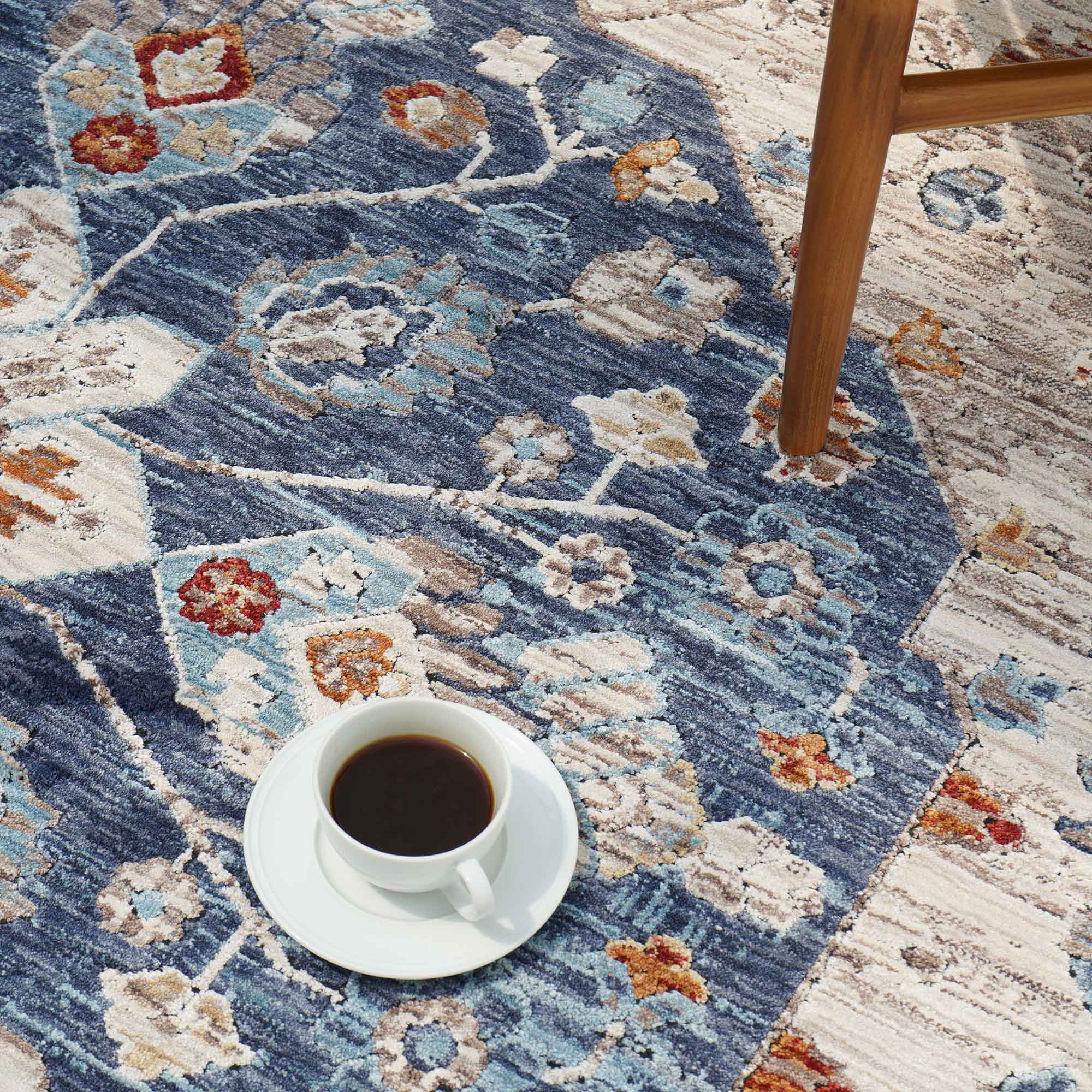 Indoor Floor Area Rug K856B 100% Polyester Silk