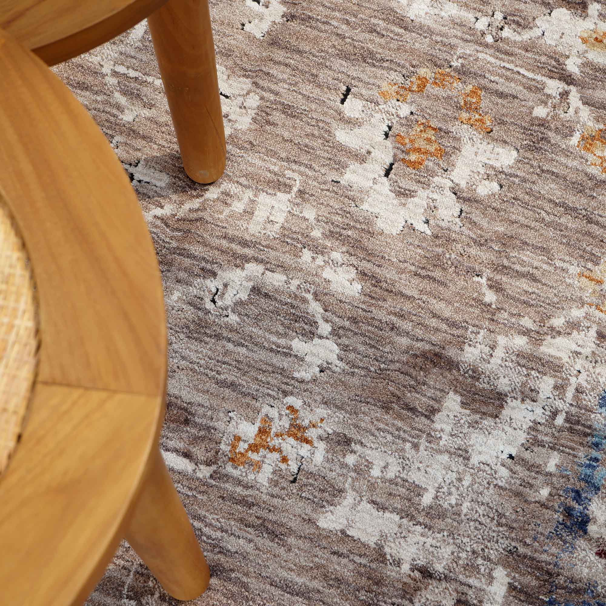 Beige Cream Decorative Indoor Rug K747E