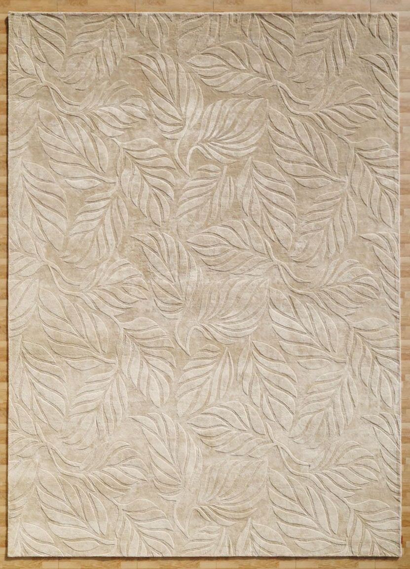 Beige Color Indoor Handmade Area Rug - HTV 15