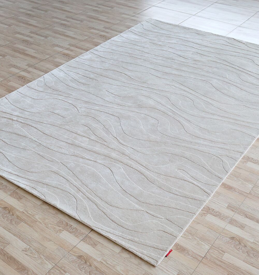Beige Color Home Decor Indoor Handmade Area Rug - HTV 19