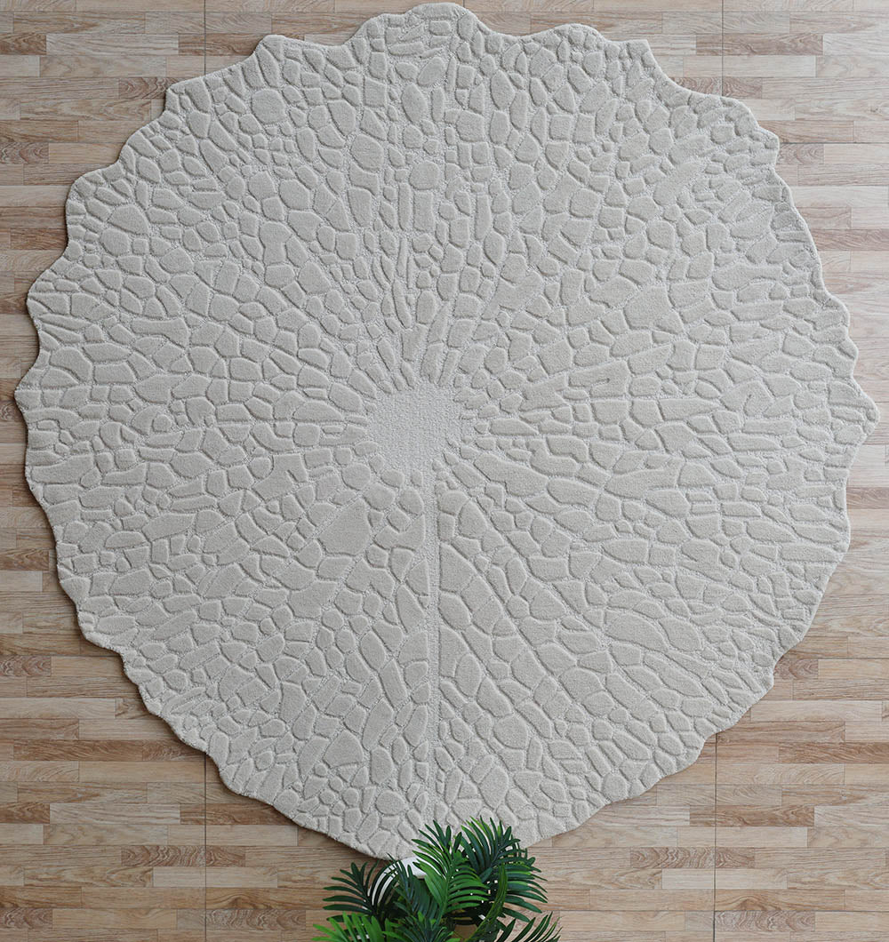 Handmade Beige Color Area Rug HTW 103 (200cm)