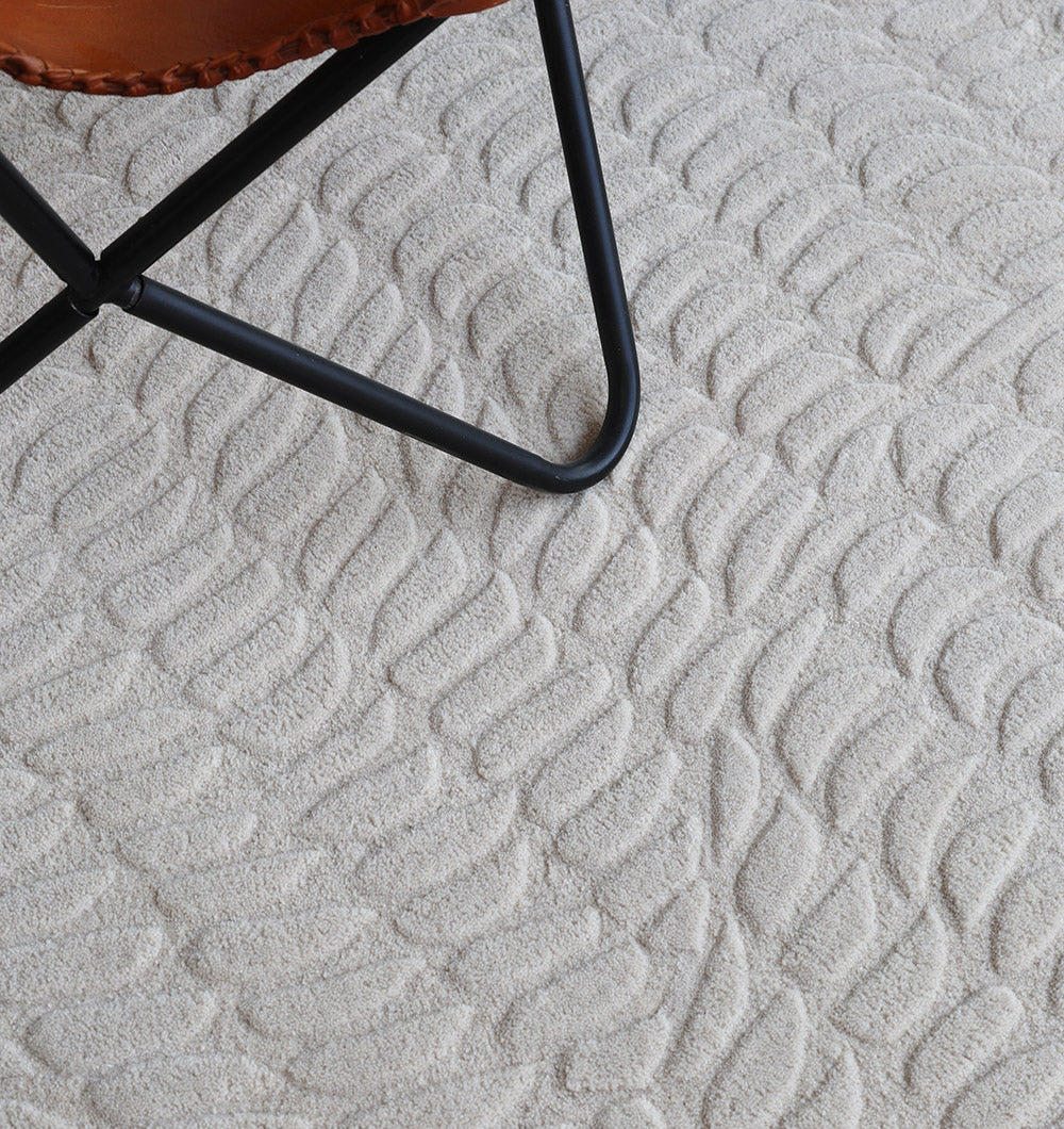 Beige Color Shape Handmade Rug HTW 104 (200X300 cm)