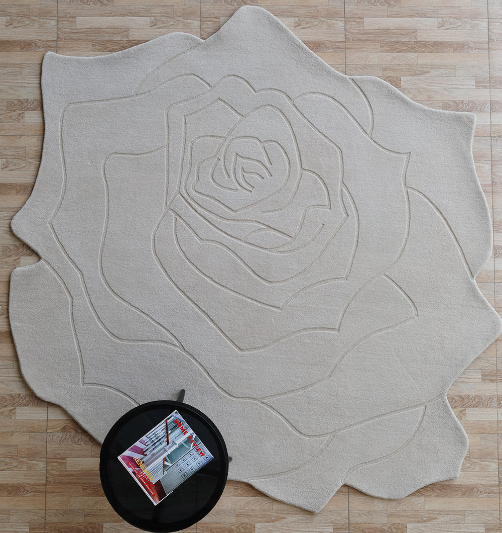 Handmade Rose Shape Rug HTW 106 (200X200cm)