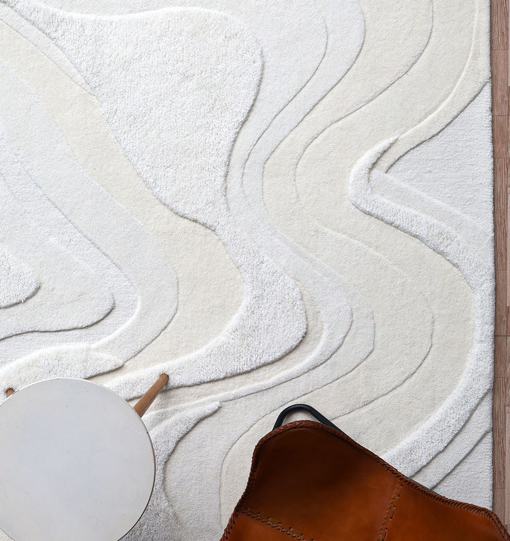 Luxury Off White Handmade Area Rug - HTW 114 (200x300 cm)