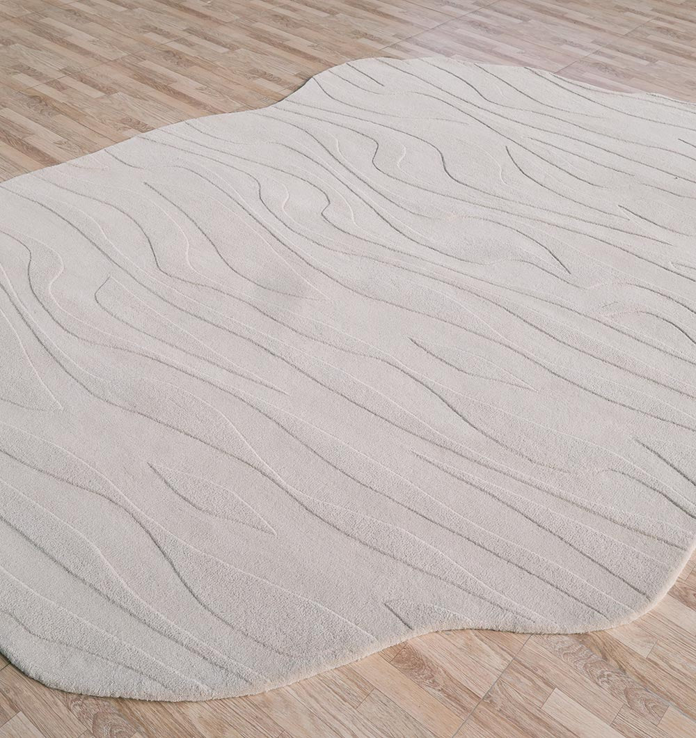 Irregular Shape Beige Color Handmade Rug HTW 116 (200x300cm)