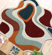 Handmade Shaped Abstract Round Rug - HTW 121 (200cm)