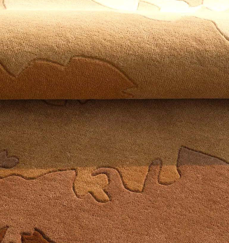 Handmade Shape Brown Color Area Rug - HTW 86 (200X300 cm)