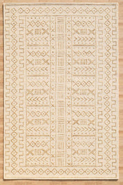 Off White & Beige Color Handmade Area Rug - HTW-92 (200X300 CM)