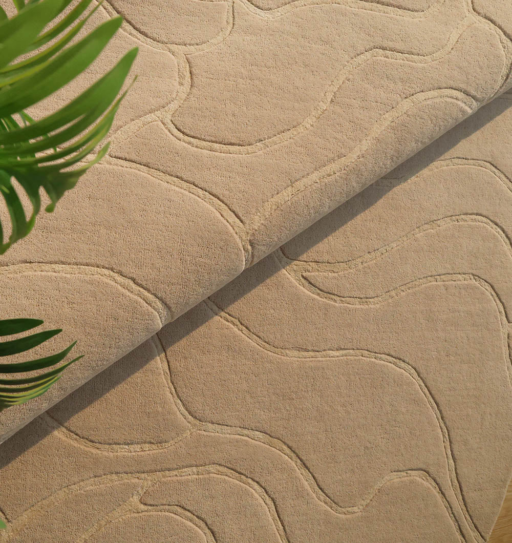 Handmade Living Room Off-White Color Entryway Decor Hand Tufted Rug HTWV-109