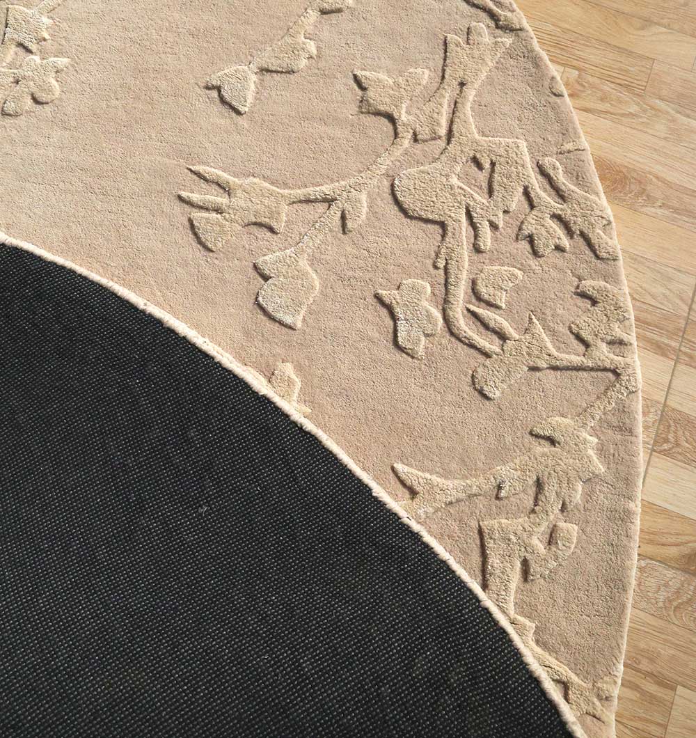 Back view of the durable handtufted rug, confirming the quality craftsmanship and robust construction.