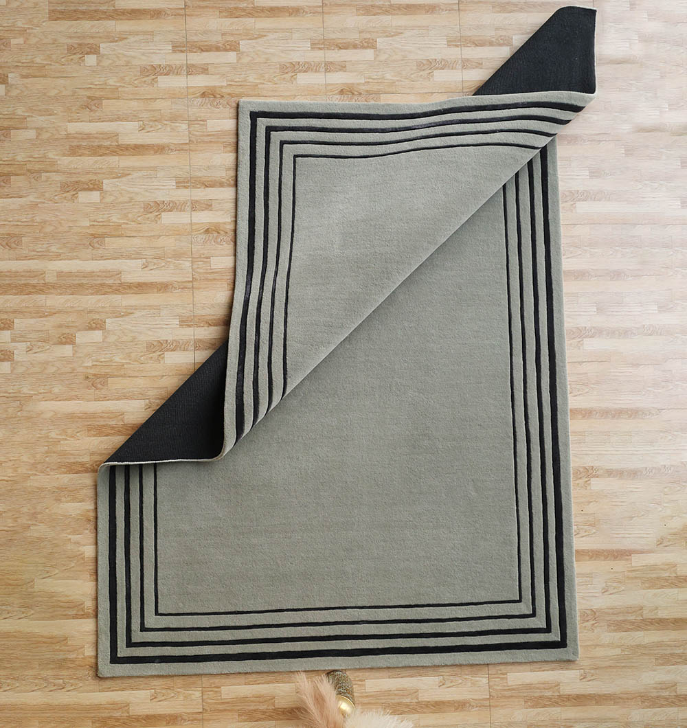 Top-down view of the rectangle rug, demonstrating its full floor coverage and seamless fit in a variety of interiors.