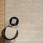 Natural White Color Handmade Area Rug - HTWV-130