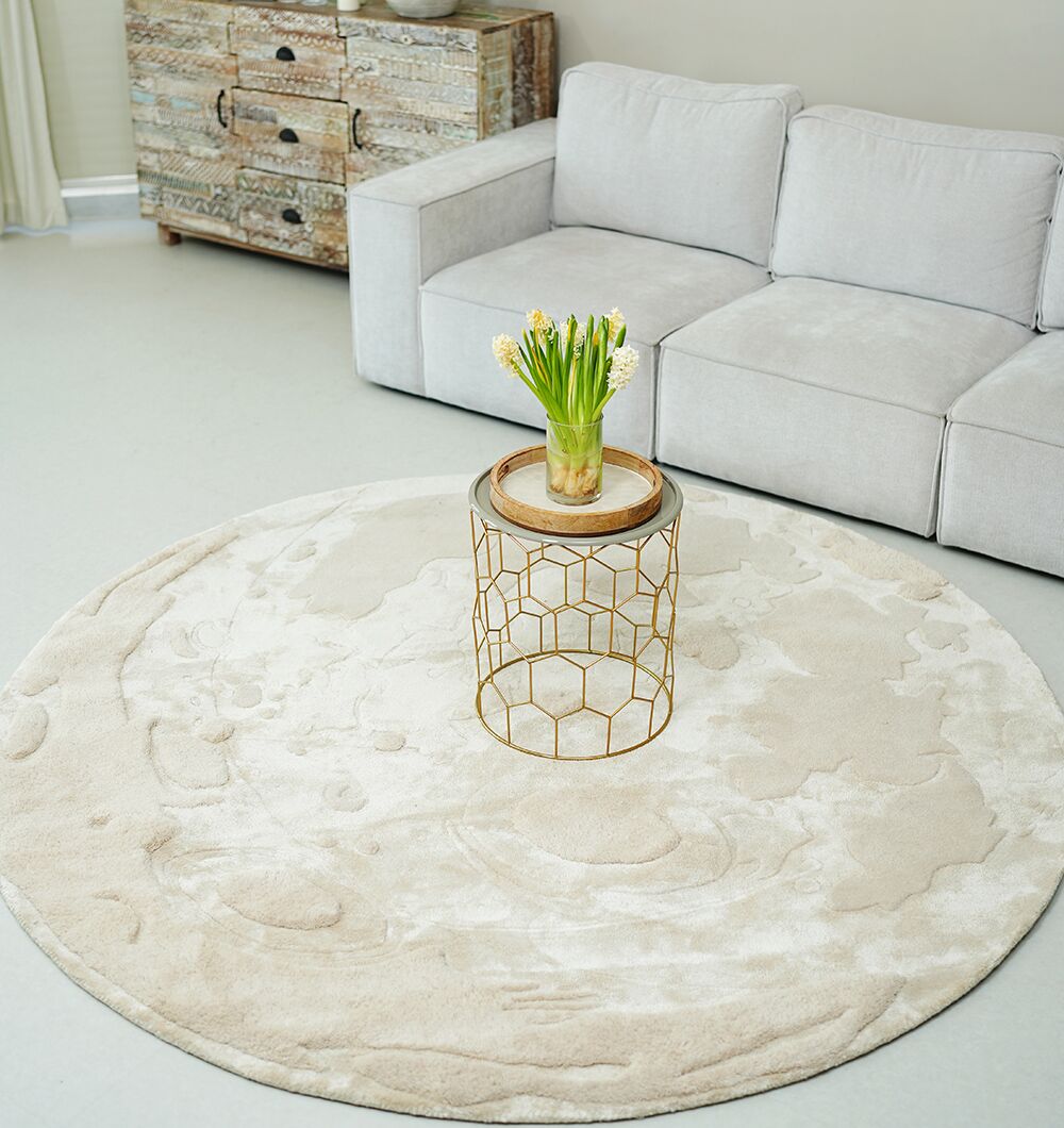 Natural Color Handmade Area Rug - HTWV-150 (200 cm rd)