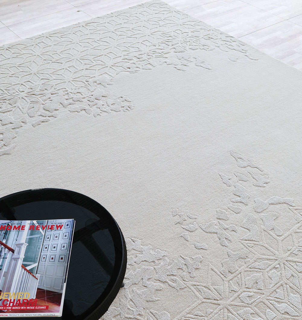 Handmade Beige Color Area Rug - HTWV 165 (200X300 cm)