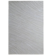 The RAMSHA HOME Decorative Area Handmade Rug - HTWV 168 is a hand-tufted wool rug in light gray, featuring a subtle raised wavy pattern for a modern, stylish look.