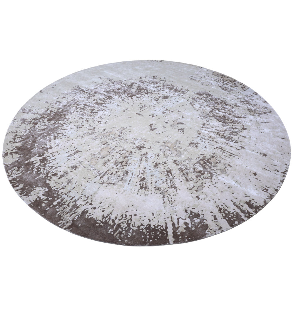 Round Wool Handmade Carpet 350 cm Round Neutral Tones – HTWV-173