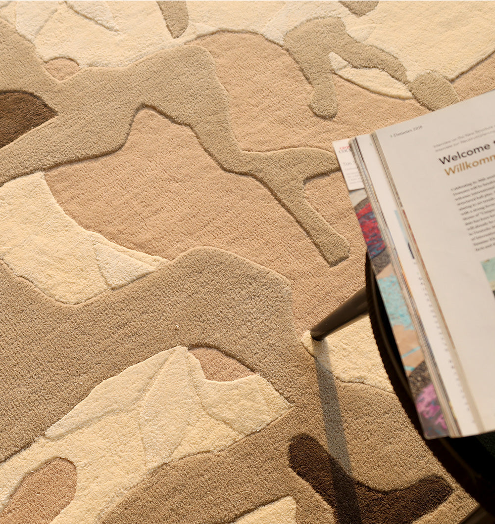 Abstract Wool & Viscose Handmade Carpet 300x400 – HTWV-180