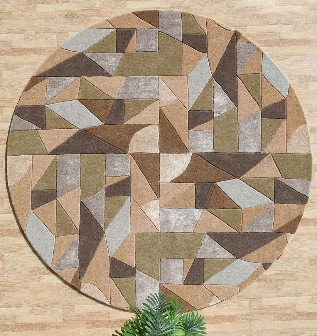 Handmade Round Carpet For Home Decor 200 CM RD HTWV-47