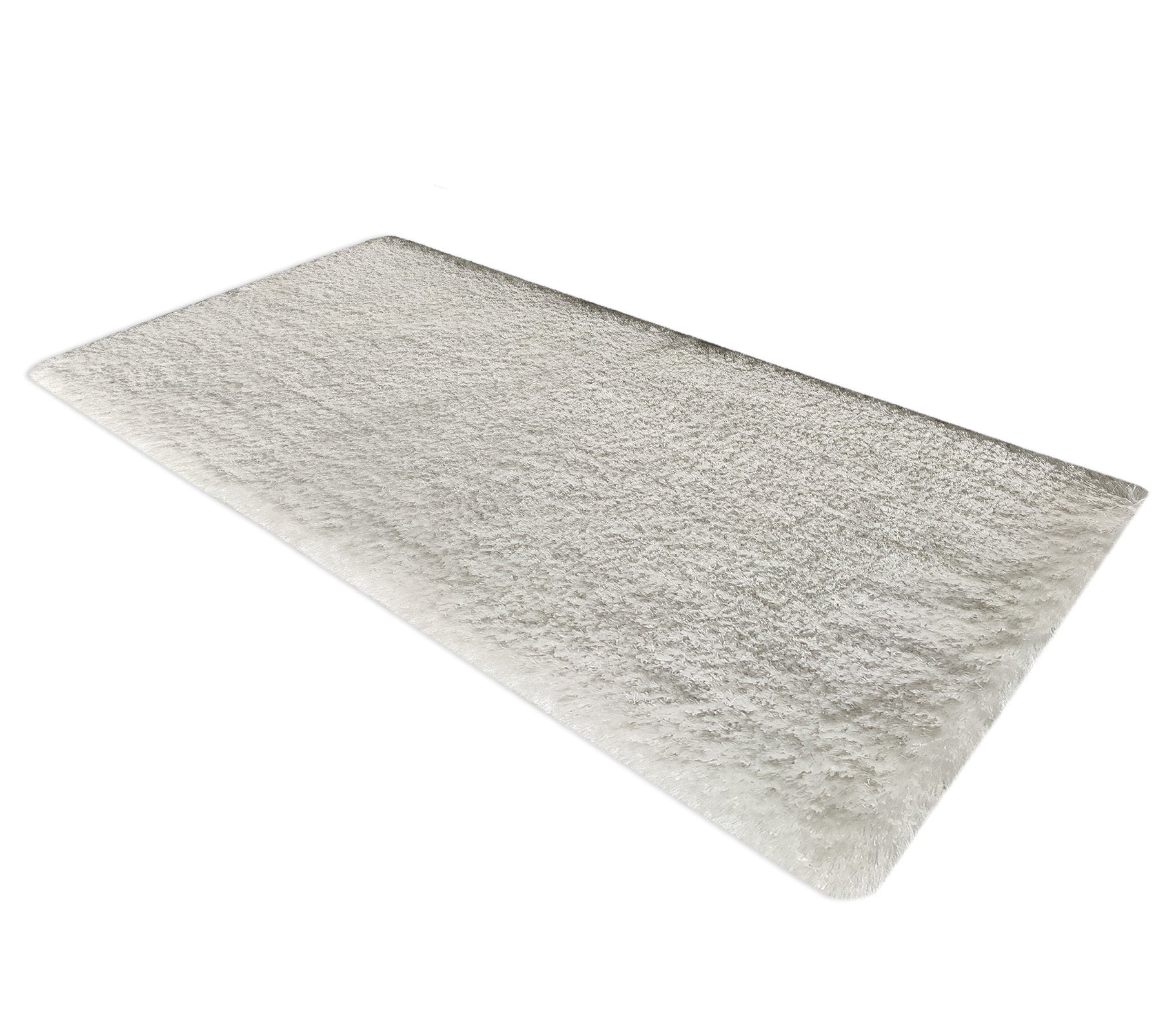 White Color Entryway Decor Shaggy Rug - MPV 01 (250x350cm)