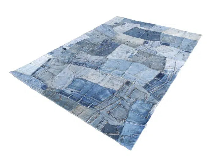Multi Color Cotton Denim Rug – DN 001