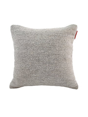 The RAMSHA HOME Wool Cushion With Insert cs-142 features a square, light gray textured wool cover with a soft woven fabric and a small red tag. It adds comfort and style to your decor and comes with a plush insert, shown against a white background.