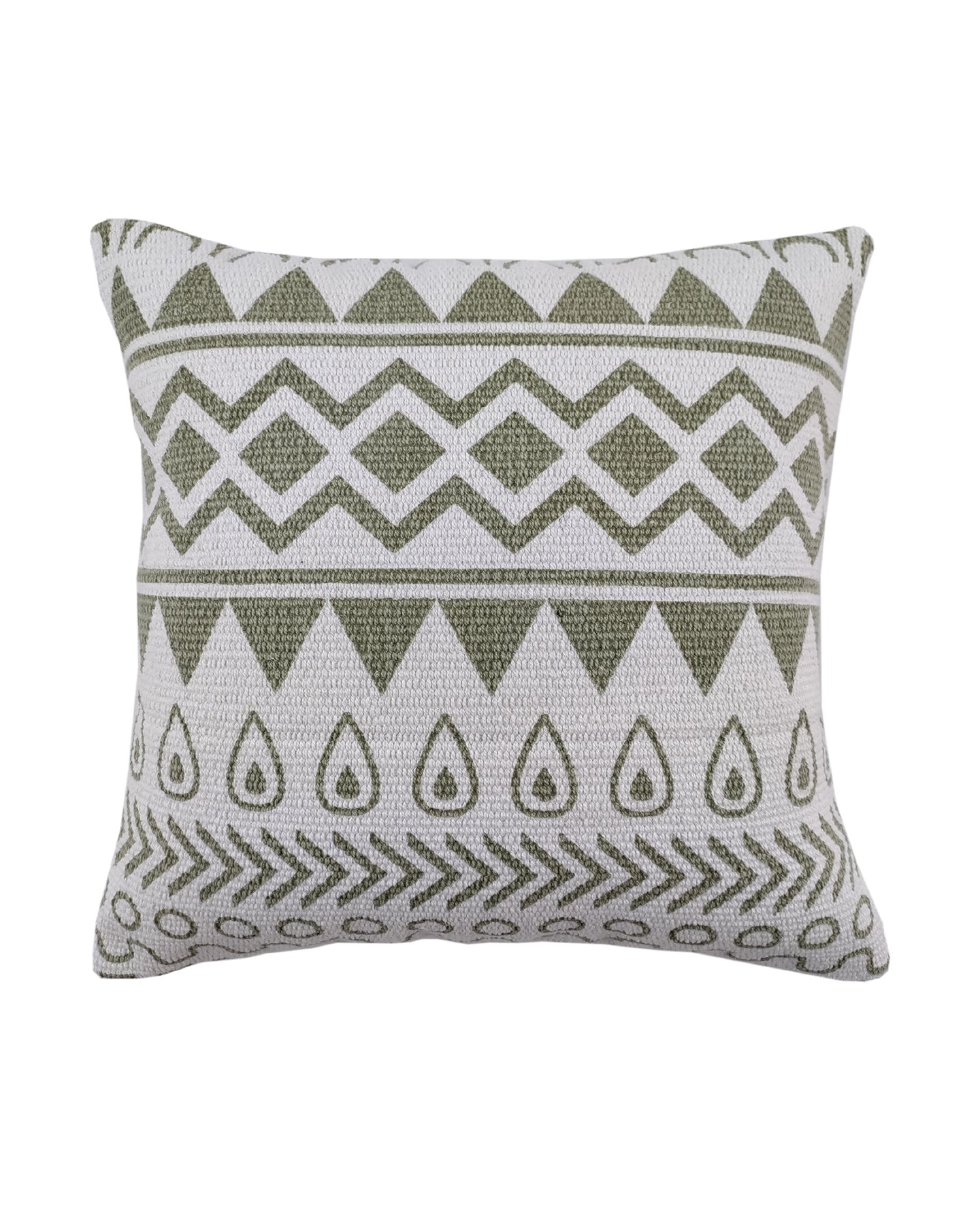 Elevate Your Decor: Introducing our stylish Green and White Color Cotton Cushion, designed to enhance the ambiance of your living room or bedroom with its refreshing color palette