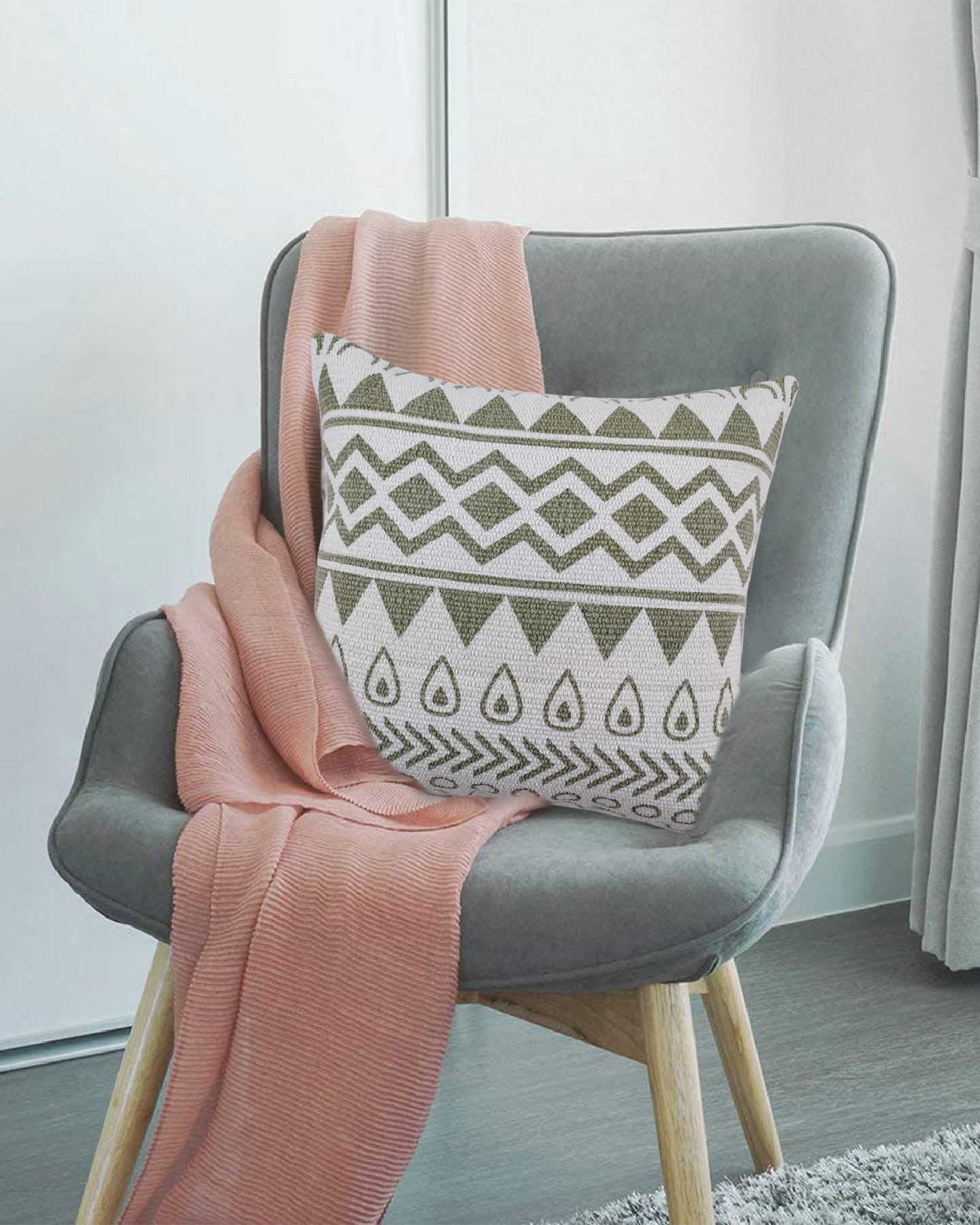 Unique Design: Featuring a rectangular pattern, this cushion boasts a modern and eye-catching look that instantly enhances the visual appeal of any space