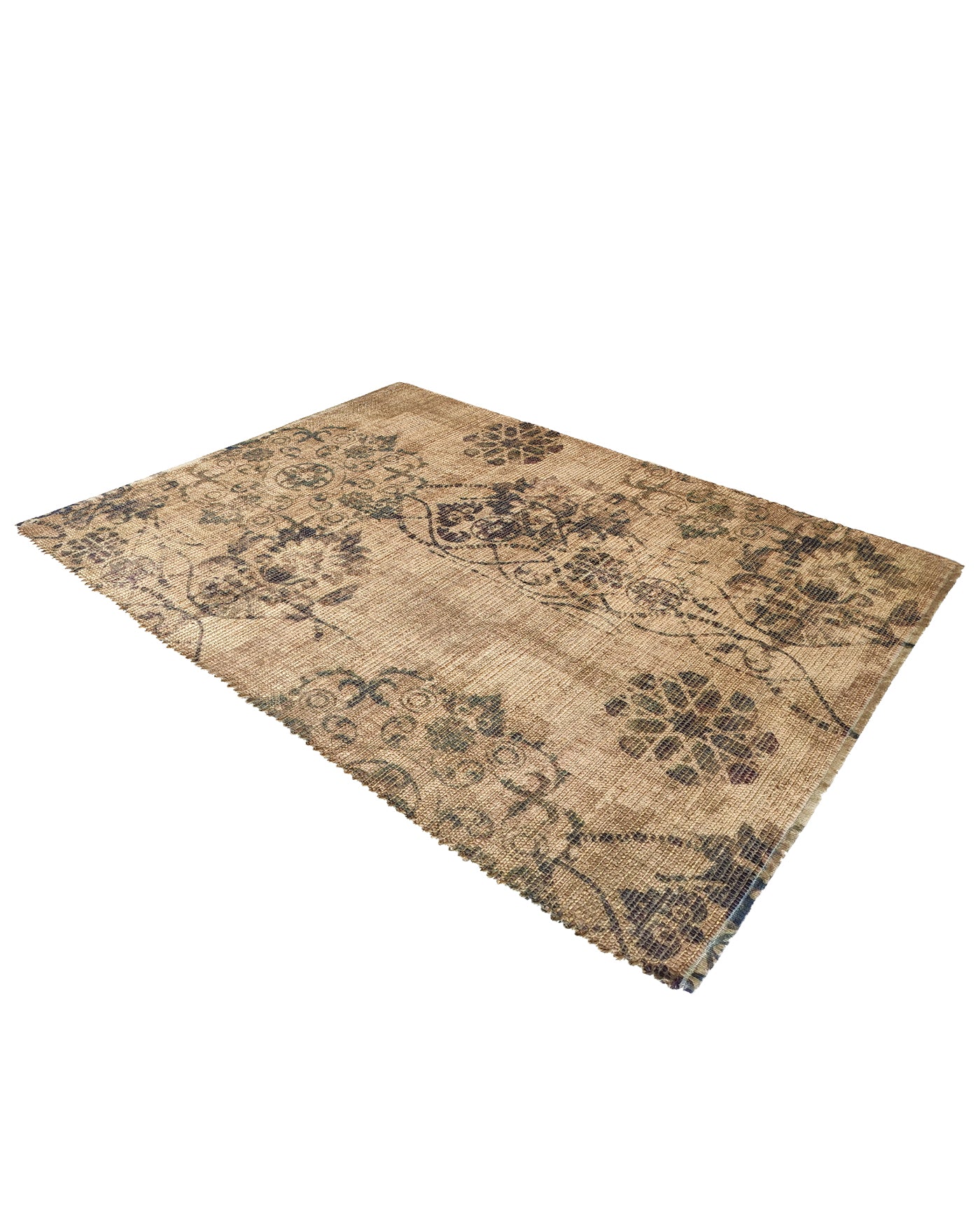 Welcome guests with the inviting charm of our Maroon Rug, featuring a beautiful floral leaf printed pattern