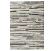 Grey Color Kitchen Decor Leather Rug - LR 004