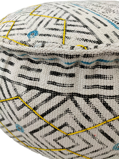 Multi Colored Stripe Design Cotton Pouf PF-101