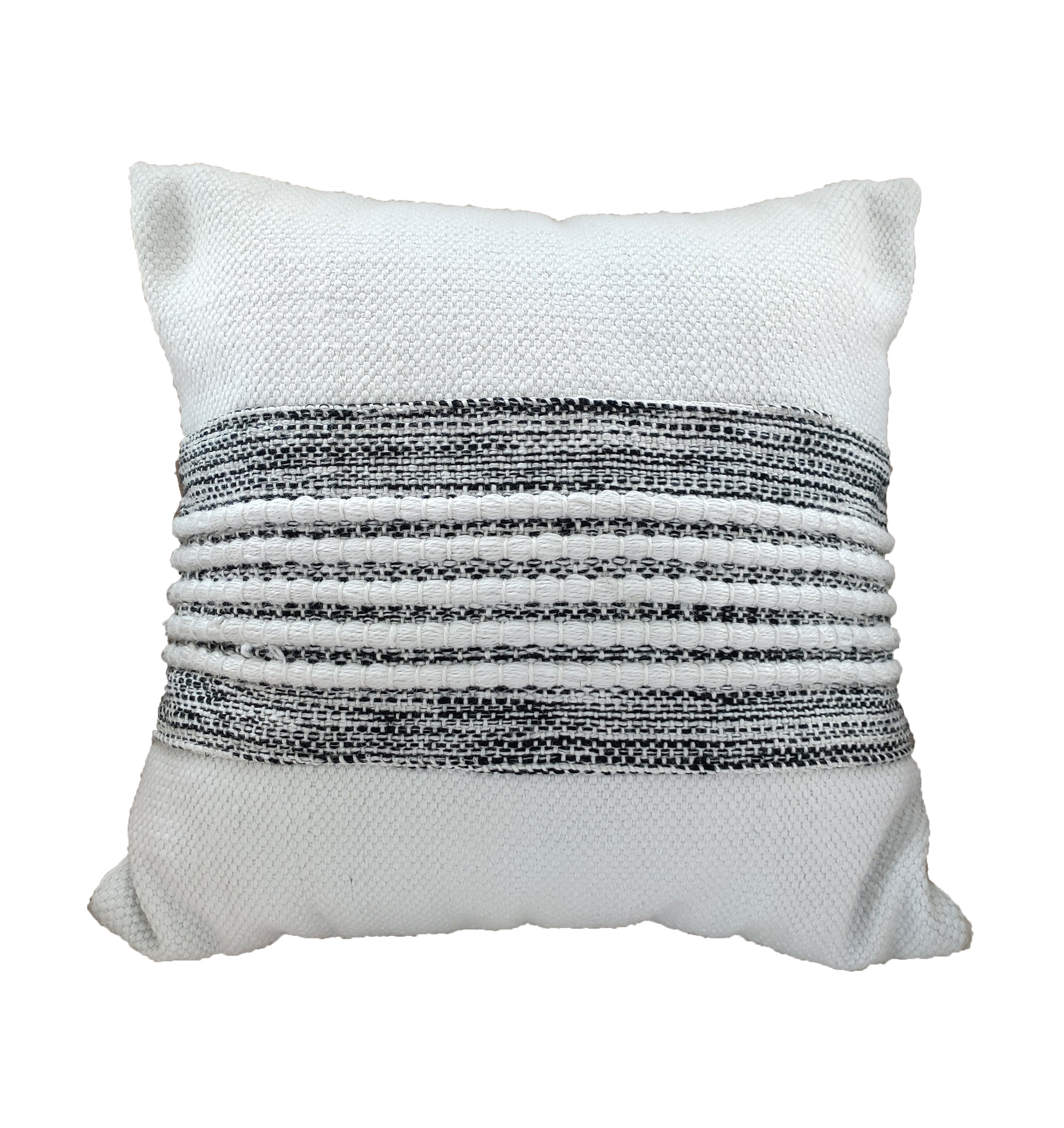 Woven Black And White Polyester Cushion CS-249