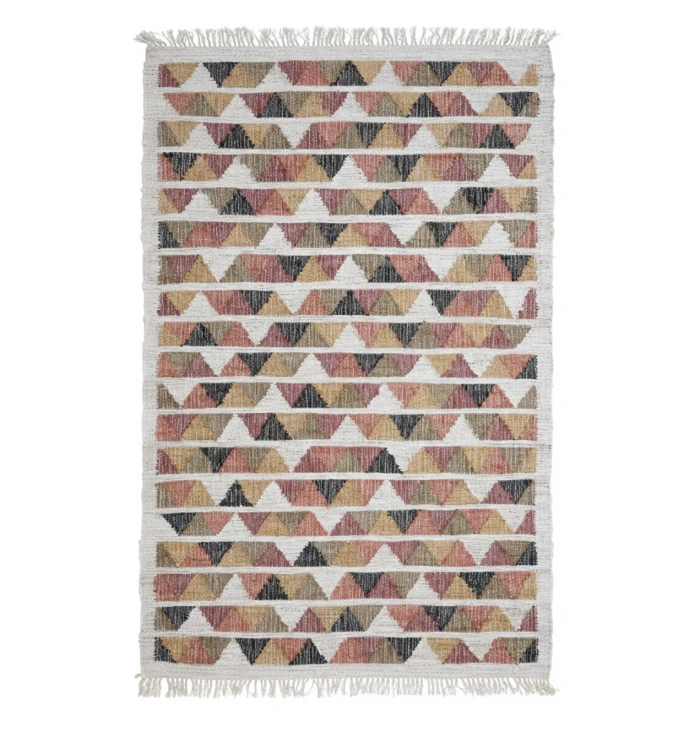 Geometric Jute Cotton Tribal Kilim Rug – KLM 003 (170x240cm)