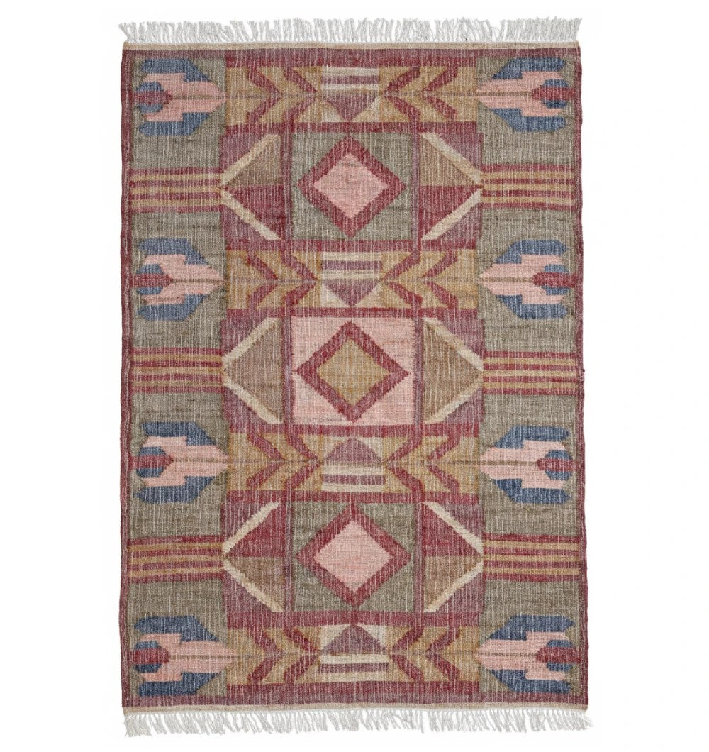Handwoven Diamond Patterned Kilim Rug - KLM-010 (170x240cm)