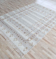 Handwoven Boho Area Rug Grey Kilim Rug - KLM-016 170x240cm