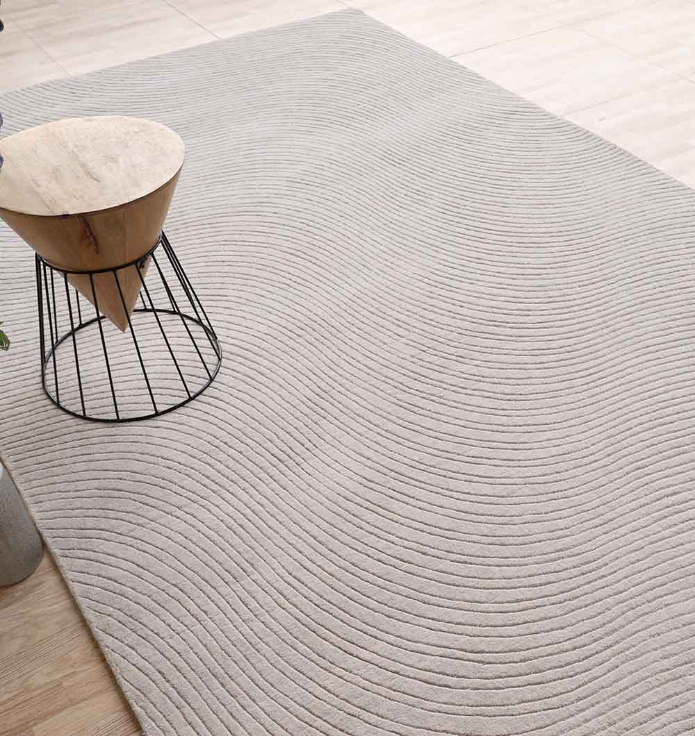 Decorative Rectangle Handmade Lt.Grey Color 200x300 cm Area Rug  - LKH-037