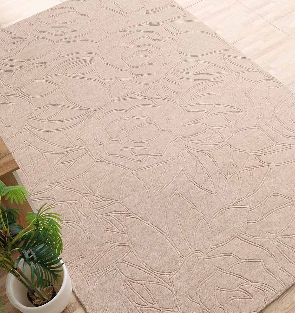 Rectangle Handmade Beige Color 200x300 cm Area Rug  - LKH-041