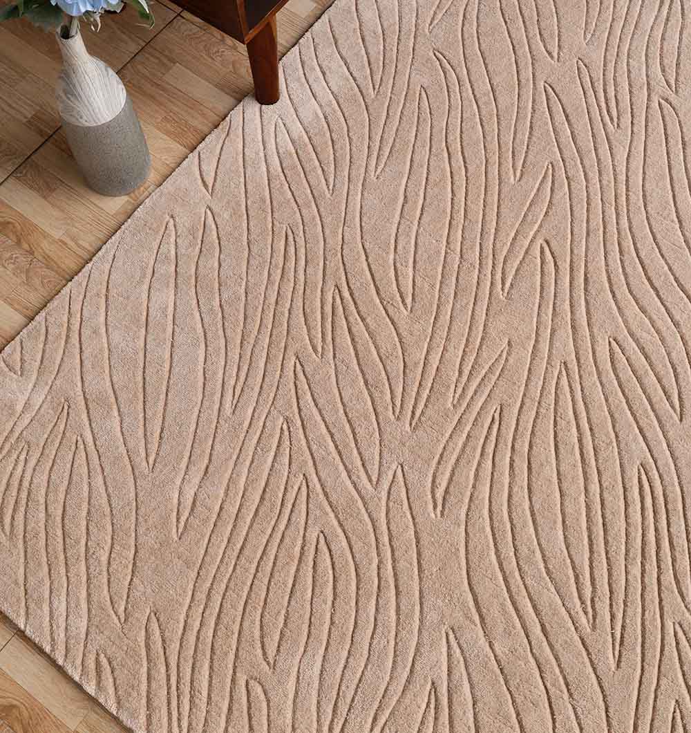 Rectangle Handmade Beige Color 200x300 cm Area Rug  - LKH-042