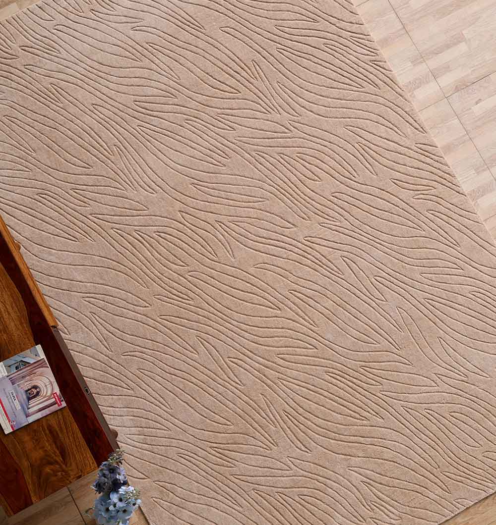 Rectangle Handmade Beige Color 200x300 cm Area Rug  - LKH-042