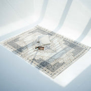 Light Grey Color NK36B 100% Polyester Silk Rug