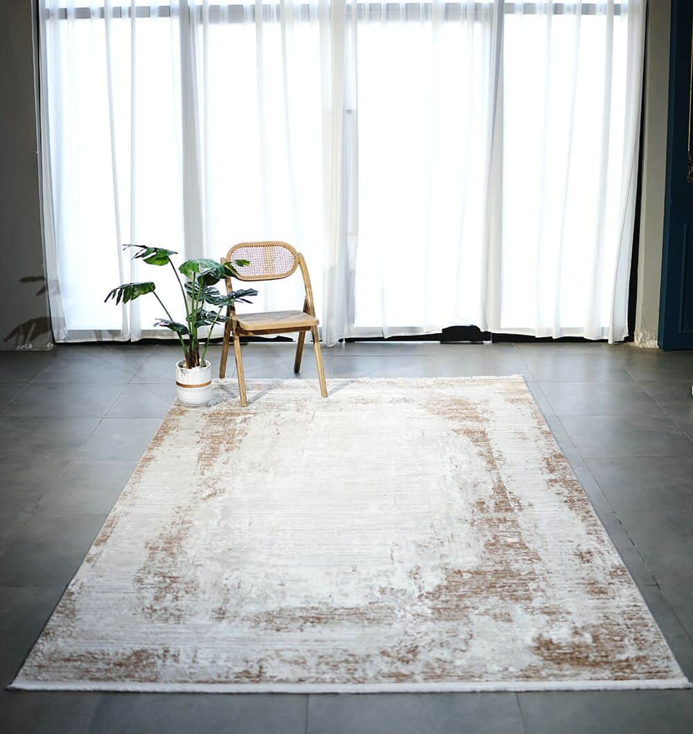 Machine Made Cream Gold Color Turkish Rug - MR359 FLORENCE